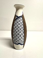 Wunderschöne Keramikvase im japanischen Stil für Trockenblumen, H 19 cm