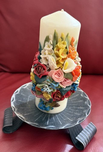 Alte blumenkerze mit - alte,