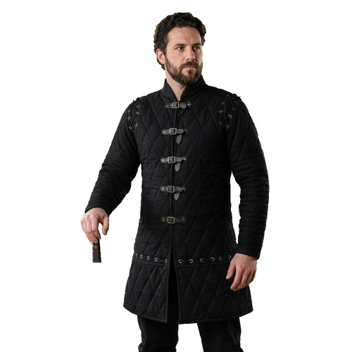 Handgemacht gambeson schwarz - gambeson,