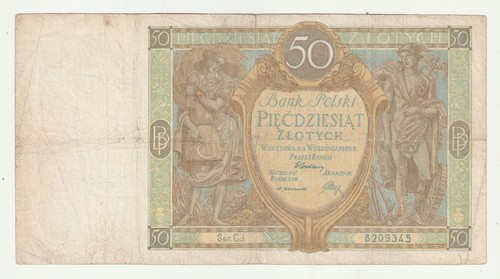 Banknote polen 50 - polen,