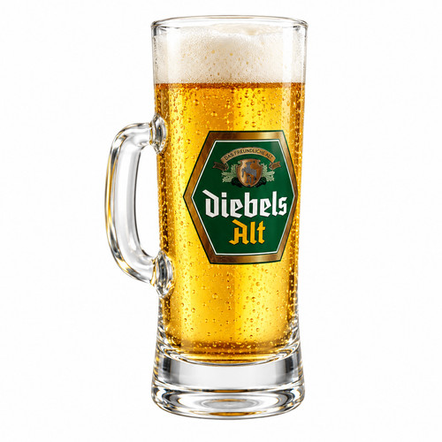Diebels alt bierkrug glas - diebels,