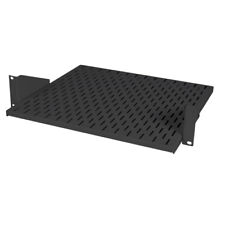 19" 2HE Fachboden Ablage Einlage Boden Netzwerkschrank 400 x 445 mm 25kg Schwarz