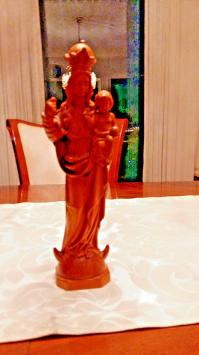Madonna holz hangeschnitzt - in,