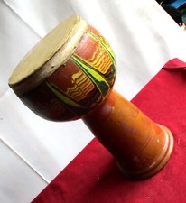 Djembe Trommel Bongo Drum Afrika 30 cm hoch mit Ziegenfell Kuhfell ca d=15 cm