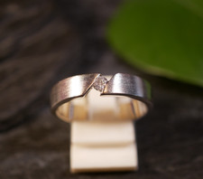 Eleganter 925 Sterling Silber Ring Spannring Matt Gebürstet Jörg Hammer