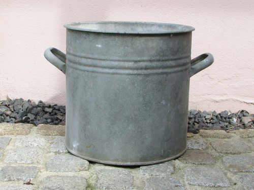 Alter zinkkübel zinktopf topf - zinktopf,