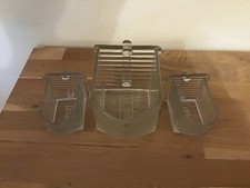 3 X GLASSCHÜTTE PONCET 2 X KLEIN 1 X GROSs CA. 50ER/60ER JAHRE AUS KÜCHENBUFFET