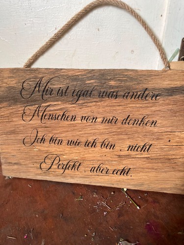 Holzschild mit spruch - mit,