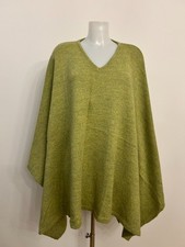 Poncho Grün Strickponcho Gr