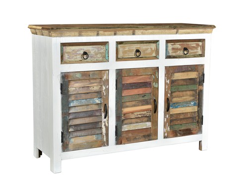 Sideboard perth 3türig weiß - sideboard,