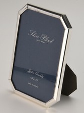  Versilbert 13x18 cm. Rahmen mit Norm Glas + Rückwand Hängen/Stellen Shabby Chic