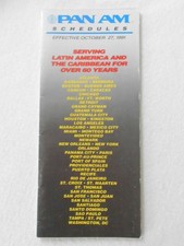SYSTEM TIMETABLE PAN AM 1991 ROUTE MAP SEAT GUIDE FINAL EDITION