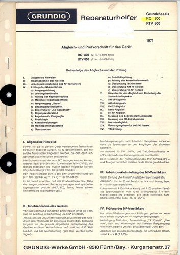 Grundig reparaturhelfer rc - grundig,