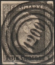 1 Sgr. MiNr. 2 a mit Nummernstempel 1200 RATIBOR (OPD Oppeln ) gepr.