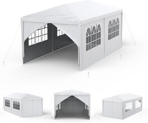 Weißer gartenpavillon 3x6 - weißer,