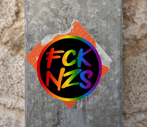 100x fck nzs aufkleber - fck,