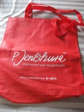 Stoffbeutel Tragetasche Nylon stabil mit Werbung P. Jentschura unbenutzt 42x38x9
