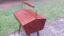 Teakholz  Nähkasten 60er 43 x