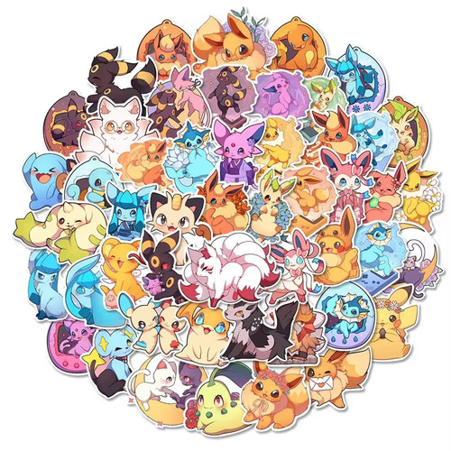 50x pokemon evoli - pokemon, sticker