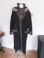 Wildledermantel Mit Lammfellfutter Und Kapuze Gr. 42/44 Kürschnerarbeit