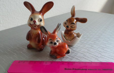 3 x Goebel Hasen, sitzend, Ei