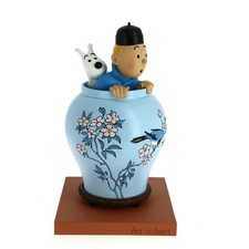 Tim & Struppi TINTIN 46401 Vase Blauer Lotus - Icons 22,5 cm Neu OVP