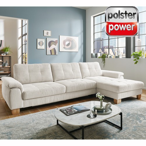 Polsterpower ecksofa cord - ecksofa,