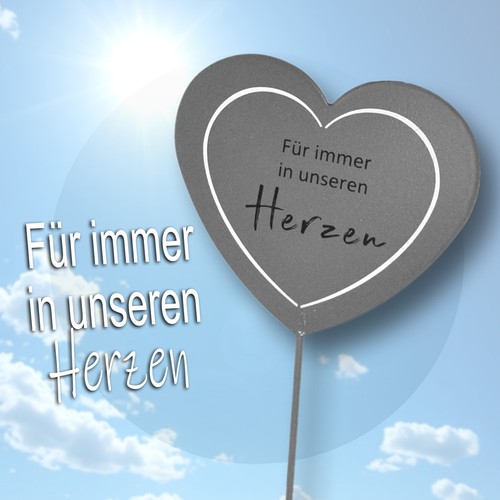 Grabstecker herz für - für, in