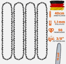 4x Sägekette 16" 40cm 56TG 3/8" 1,1 mm für Kettensäge Stihl Dolmar Einhell Bosch