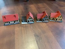 4x Spur TT, N DDR Papphaus Haus Pappe Preßpappe Modellbahn TOP Evemodel 
