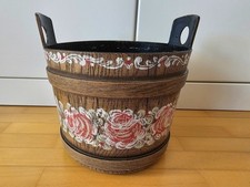 Kunststoff Übertopf in Holz-Optik Blumentopf Pflanztopf