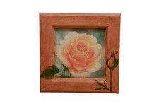 Vintage Wandbild Rose Mixed Media 26,0 x 26,0 cm