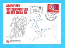 SCHWEIZER SPITZENSPORTLER  AN DER MUBA 1980 ERSTTAGSBRIEF mit Autographen