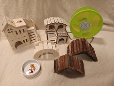 Hamster Zwerghamster Rennmaus Mäuse Zubehör Set Laufrad 20cm Häuschen Neu