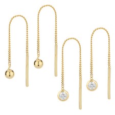 Paar Durchzieher 333 Gold 8