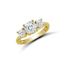 9 kt Gelbgold Ring mit drei