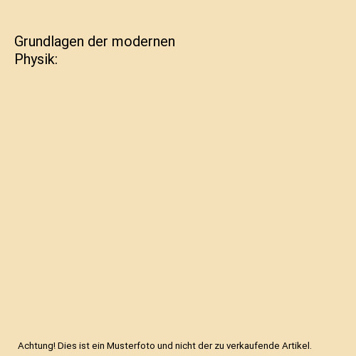 Grundlagen der modernen