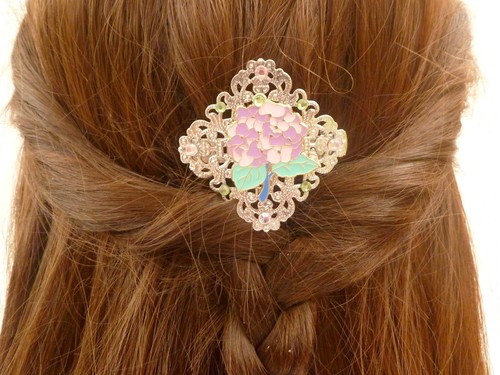 Kleine haarspange mit emaille - kleine,