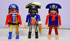 PLAYMOBIL 3 x Figur Mann Pirat Kapitän Seeräuber Matrose Piraten-Bande #14