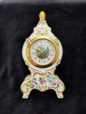 Edle Porzellan Kamin Uhr /