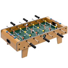 Mini Tischkicker Tischfußball inkl 2 Kickerbälle tragbarer Kickertisch Natur
