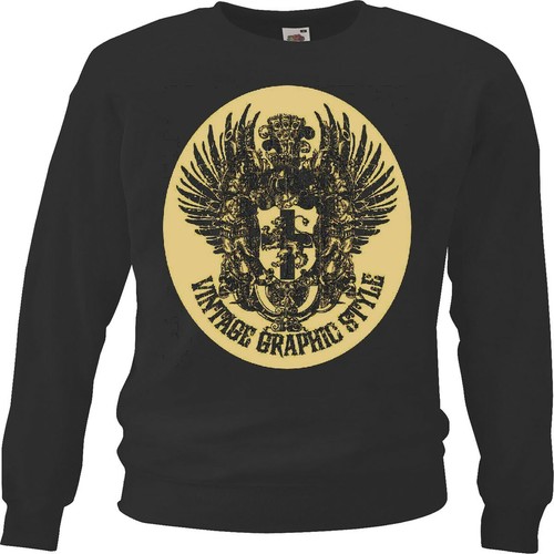 Sweatshirt vintage style skull - sweatshirt,
