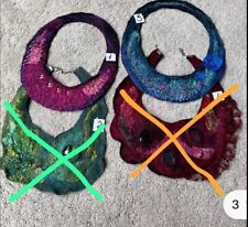 Halsschmuck#Wolle#gefilzt#Halskette#Filzkette#Filzschmuck# mehrfarbig#Handarbeit