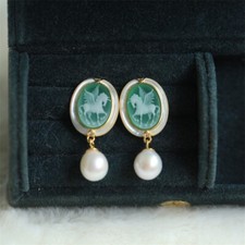 F18 Earrings Pegasus Horse