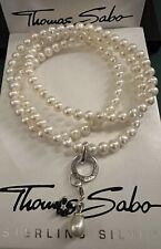 Thomas Sabo Perlenkette & Perle Blumen Charm Anhänger Neu 