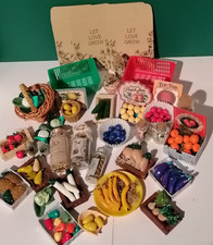 1:12 Miniaturen  Obst,  Gemüse,Gewürzgläser für Verkaufsstelle, Puppenhaus