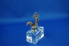 Vintage Kettenanhänger / Anhänger Silber 835 - Hahn / Vogel Filigran / Vergoldet