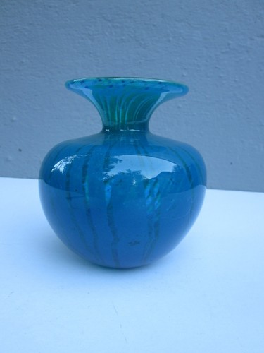 Schwere glas vase mundgeblasen - schwere,