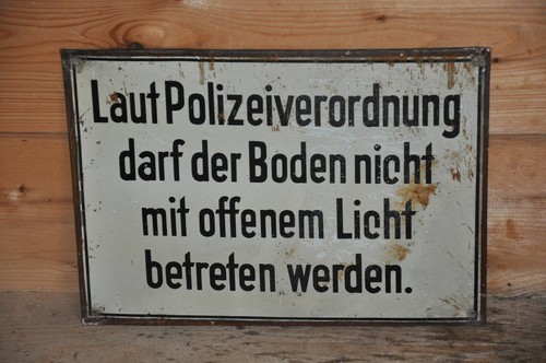 Altes blechschild 30er - blechschild,