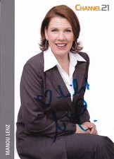 Manou LENZ - dt. TV-Moderatorin, Channel 21, Original-Autogramm!